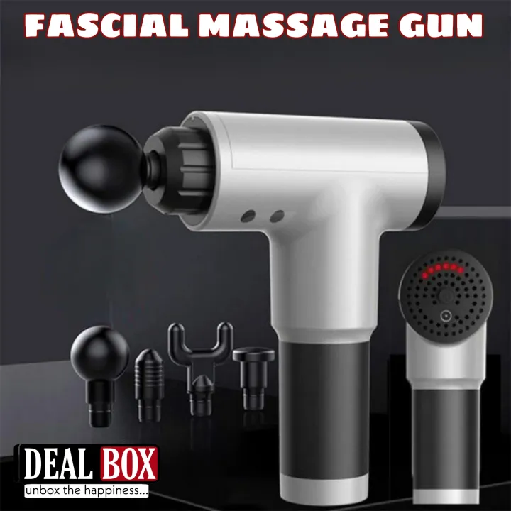 Blue Idea Massage Gun Deep Tissue, Handheld Muscle Massager With 4 Massage Heads, Super Quiet Massage Gun For Muscle Pain
