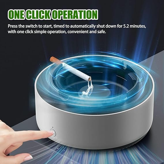 2-in-1 Air Purifier Quiet Ashtray, Ashtray Multifunction Electronic Smokeless Car Ashtray - Image 7